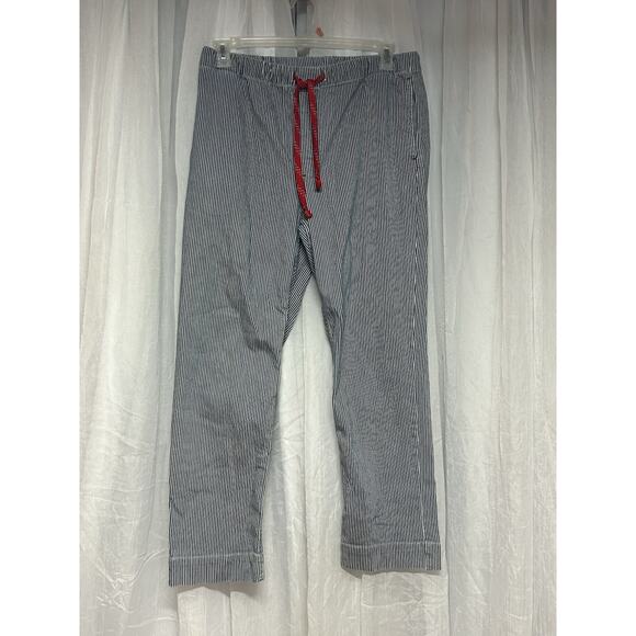 Unisex LA Famous Rivi Goods Pinstriped Elastic Waist Rockabilly Pants Size L - Picture 1 of 8
